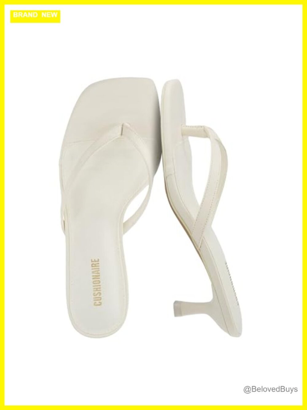 Cushioneer Kitten Heel Sandals Thong Slide Memory Foam Dressy